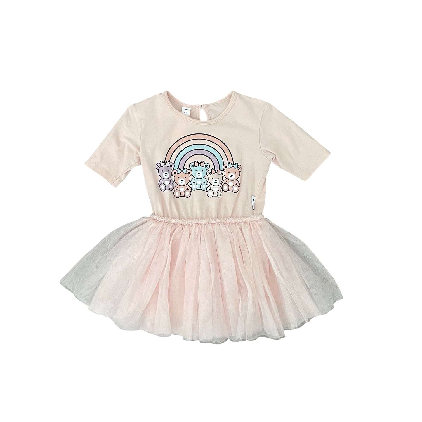 Pink Hux Rainbow Bears Dress, 3Y