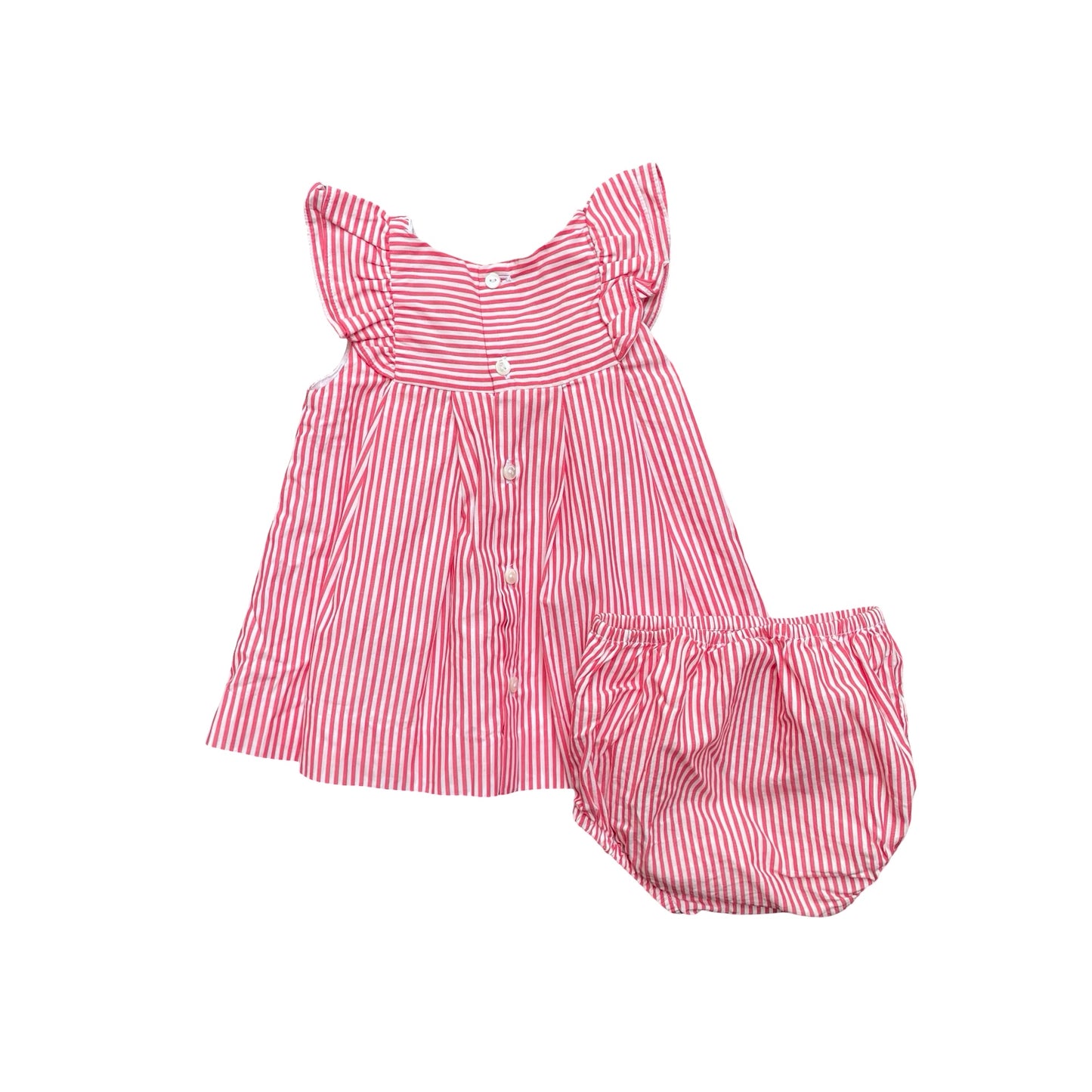 Red stripe Jacadi Dress, 3M