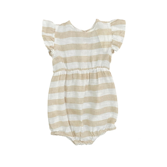 Lani Stripe Linen Goldie & Ace Romper, 1Y