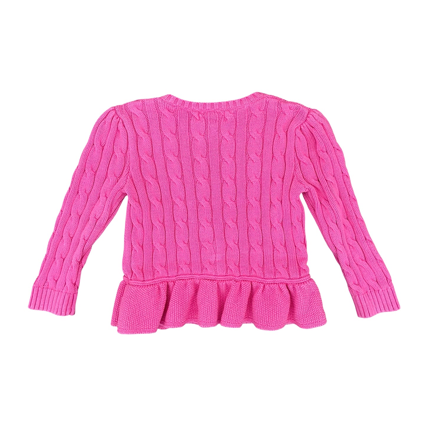 Pink Ralph Lauren Cable Knit Jumper, 2Y