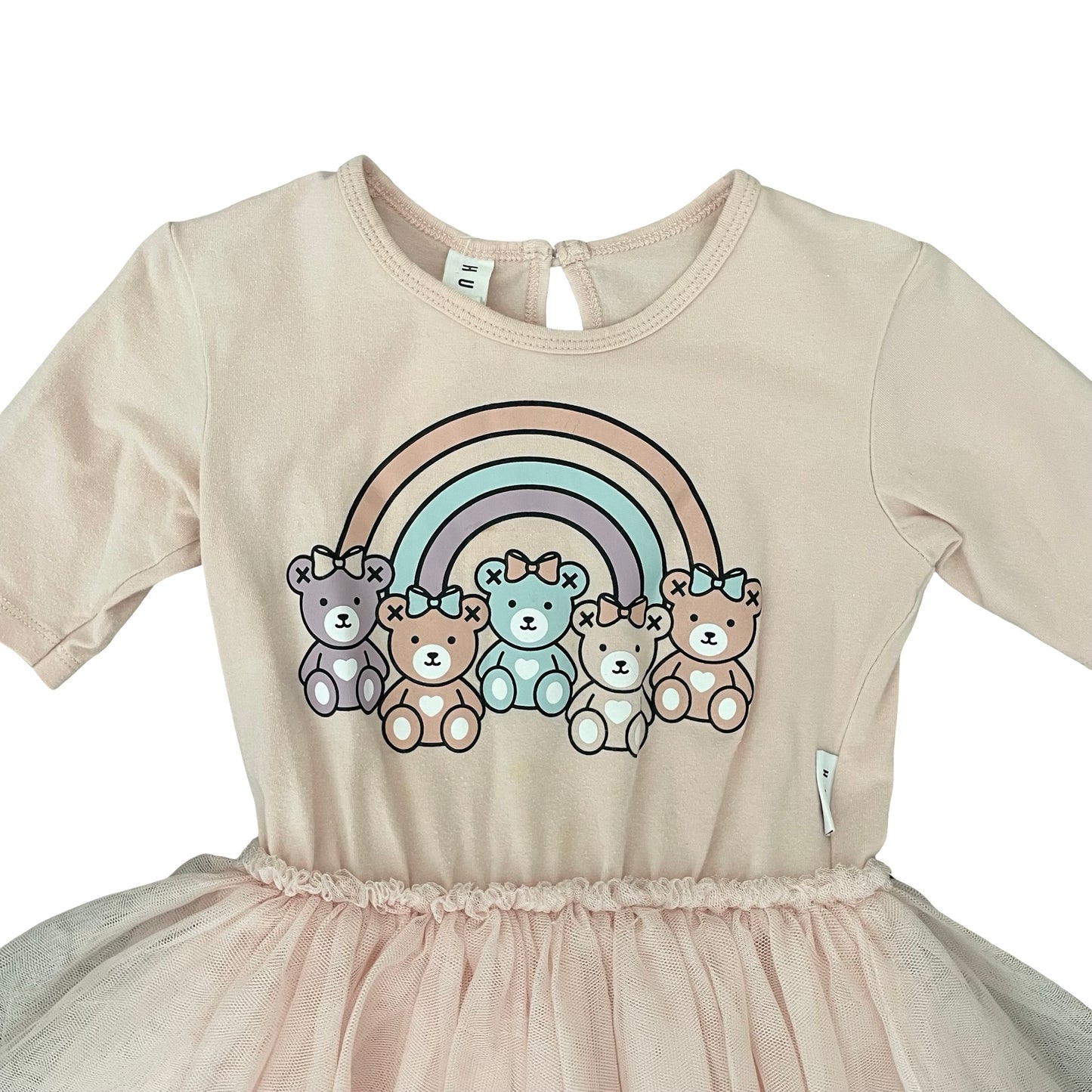 Pink Hux Rainbow Bears Dress, 3Y