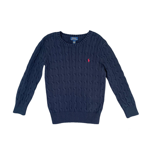 Navy Polo Ralph Lauren Knit Jumper, 7Y