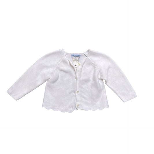 White Jacadi Cardigan, 6M