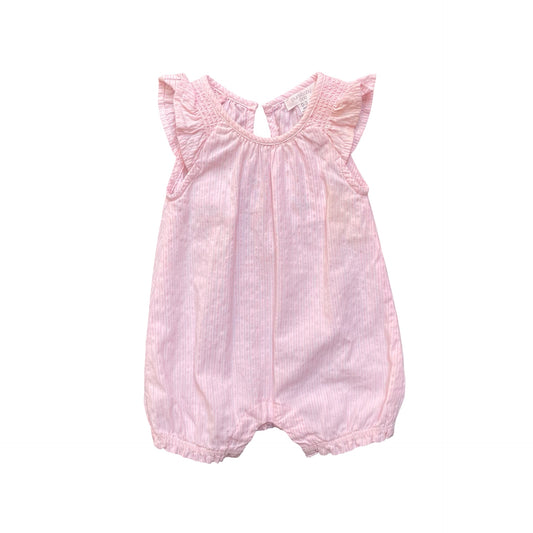 Pink Purebaby Romper, 0-3M