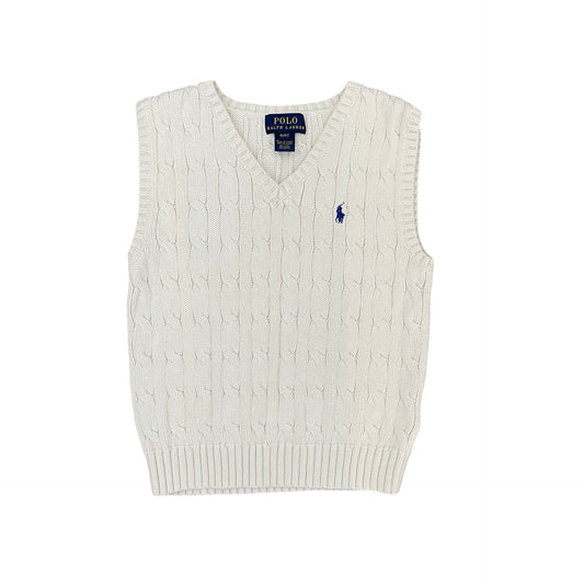Cream Polo Ralph Lauren Knitted Vest, 4Y